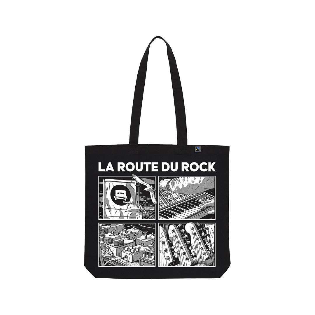 Tote bag noir Vignettes